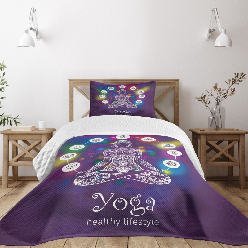 Crossed Legged Meditation Bedspread Set