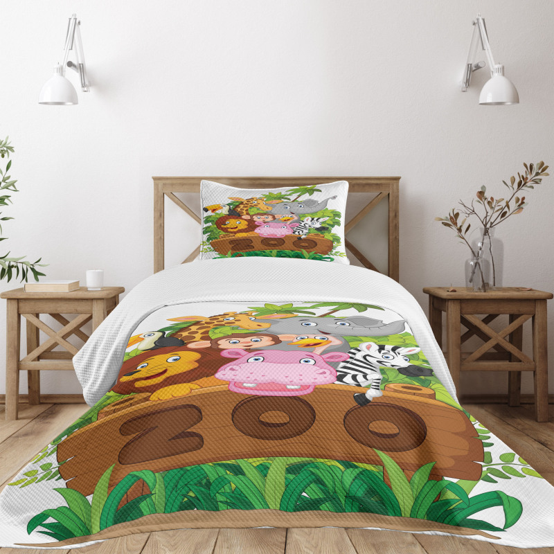 Happy Animals Fresh Trees Bedspread Set