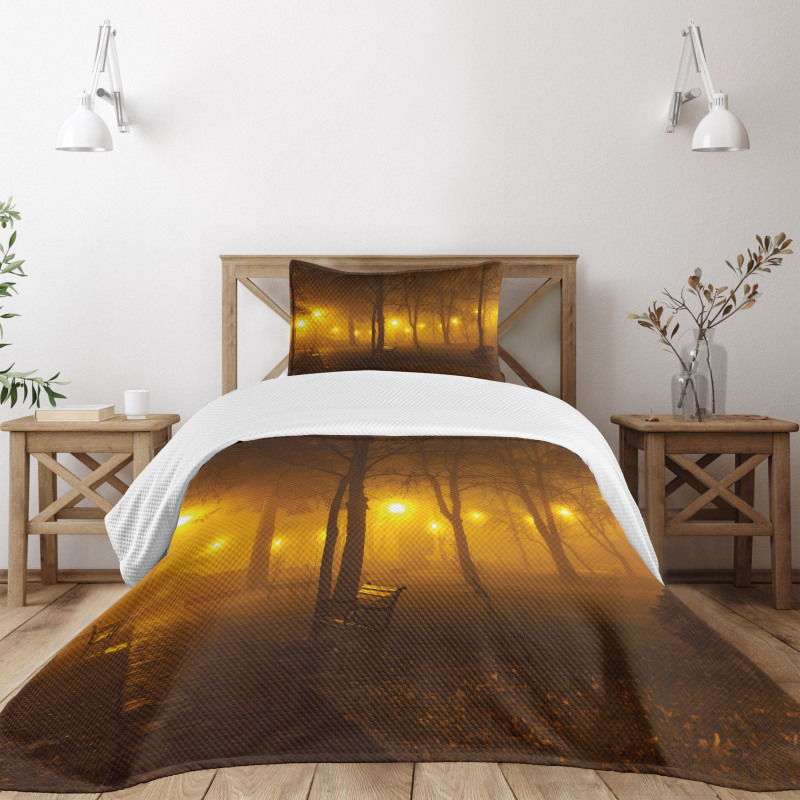 Foggy Evening in the Park Bedspread Set