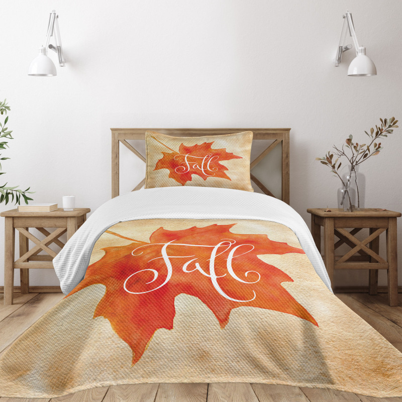 Maple Leaf Vintage Bedspread Set