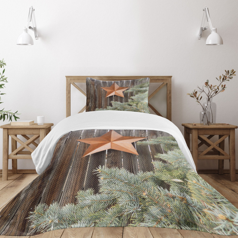 Star on Wood Bedspread Set