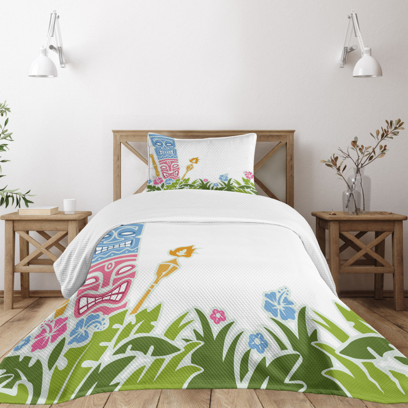 Hibiscus Bedspread Set