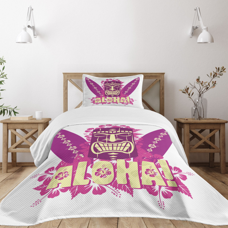 Aloha Surfboards Bedspread Set