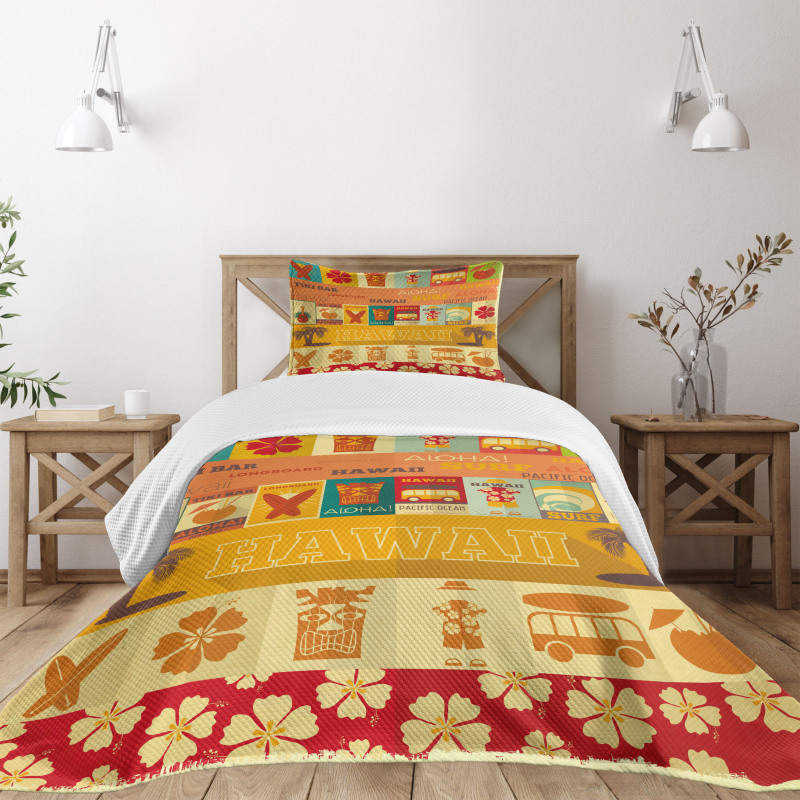 Old Travel Cards Bedspread Set