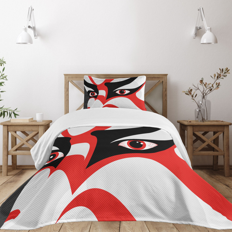 Japanese Drama Face Bedspread Set