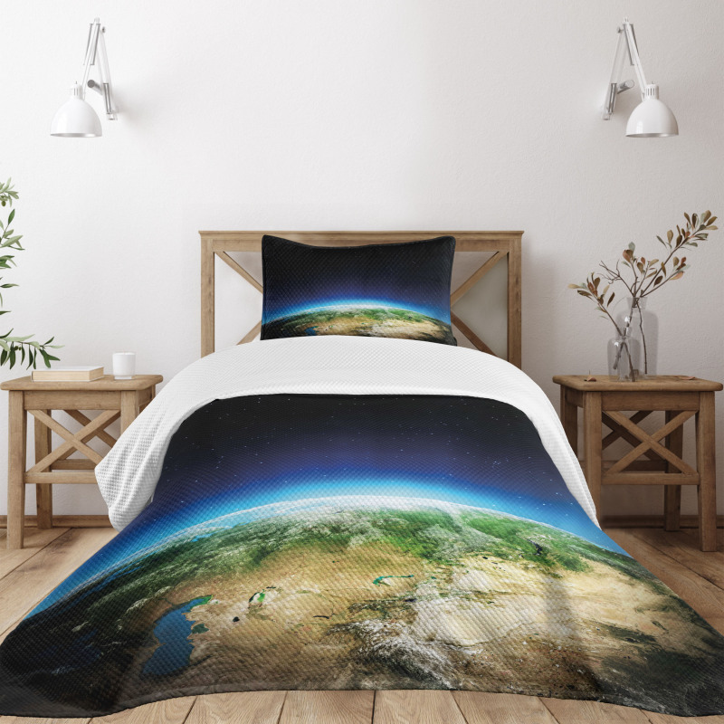 Russia from Space Sky Bedspread Set