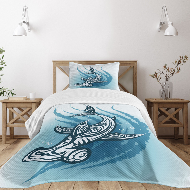 Hammerhead Fish Ornate Bedspread Set