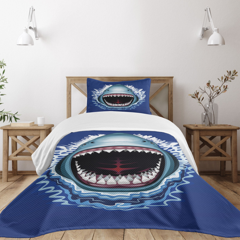 Attack Open Mouth Bite Bedspread Set