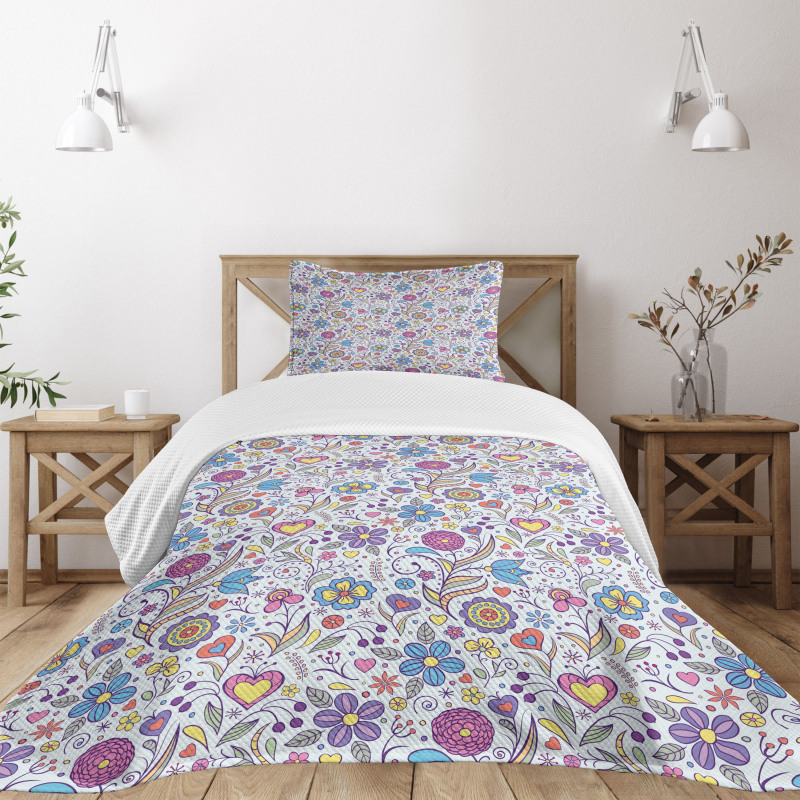 Doodle Botany Garden Bedspread Set