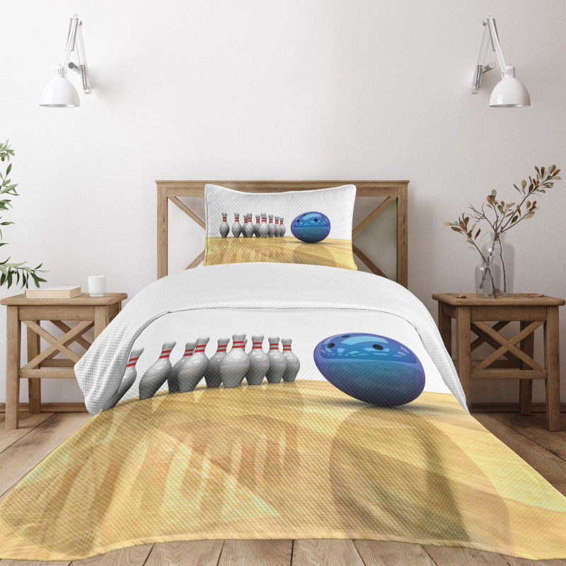 Objects on Floor Bedspread Set