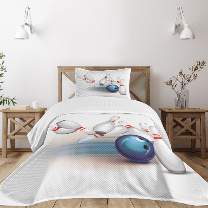 Thrown Ball Hit Bedspread Set