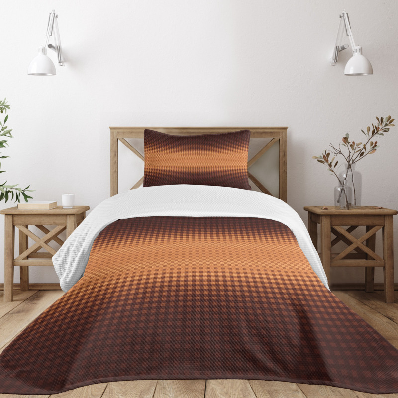 Mosaic Grid Design Bedspread Set