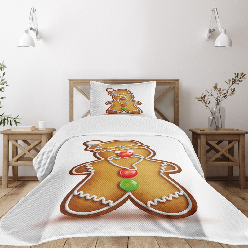 Cartoon Santa Bedspread Set