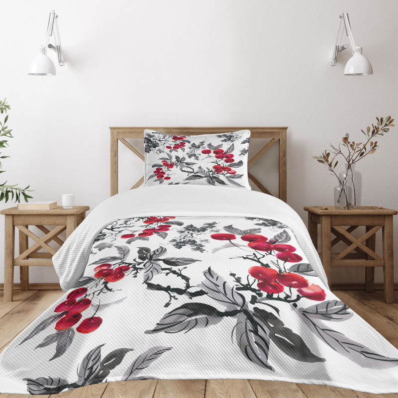 Mountain Ashes Artwork Bedspread Set