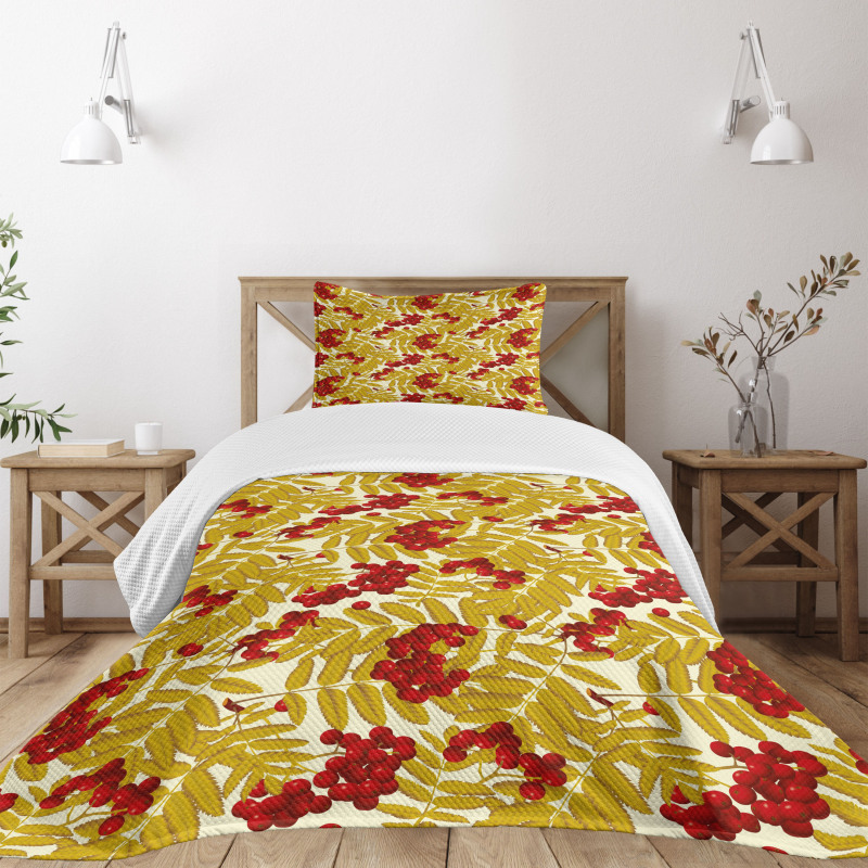 Juicy Ripe Fruits Leafage Bedspread Set
