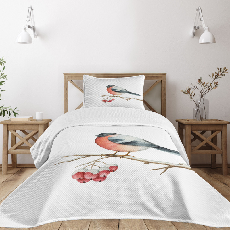 Wild Bird Watercolor Bedspread Set