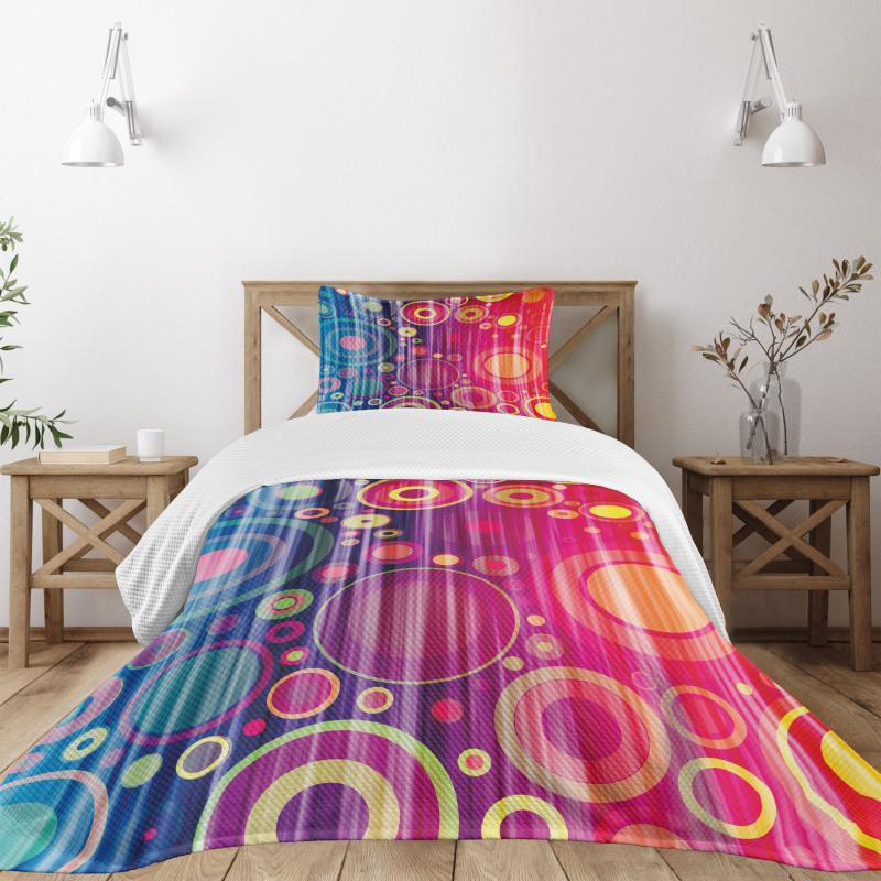 Psychedelic Modern Art Bedspread Set