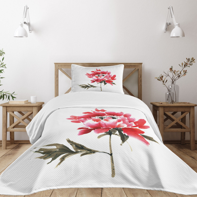 Japanese Ink Wash Painting Bedspread Set