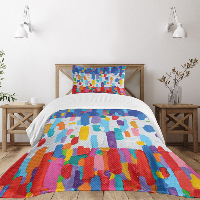 Colorful Abstract Painting Bedspread Set