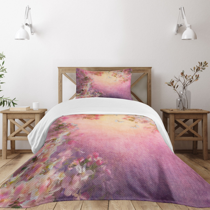 Enchanted Blossom Petals Bedspread Set