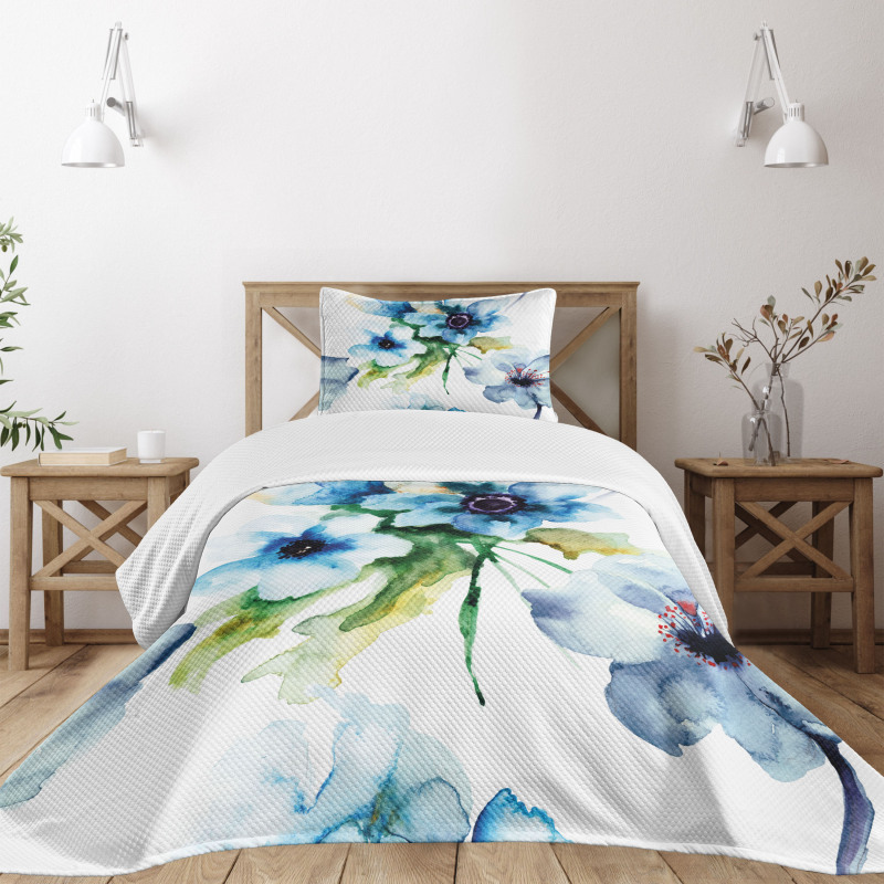 Summer Flowers Growth Bedspread Set