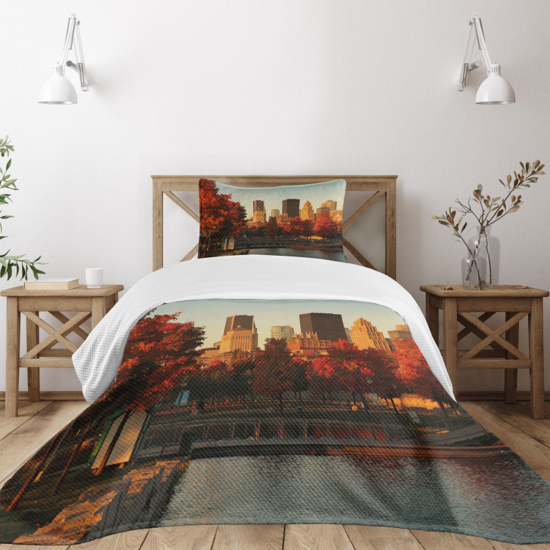 Old Port Montreal Morning Bedspread Set