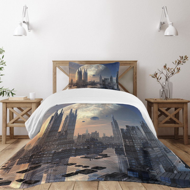 Spacecraft in Formation Bedspread Set