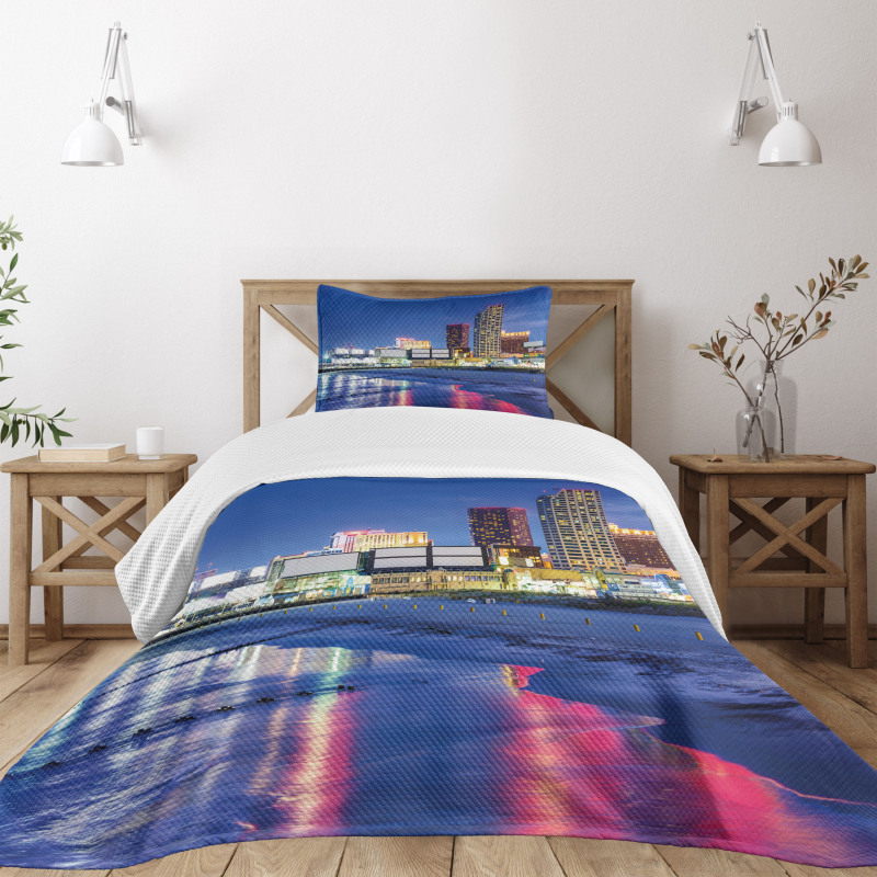 Resort Casinos on Shore Bedspread Set