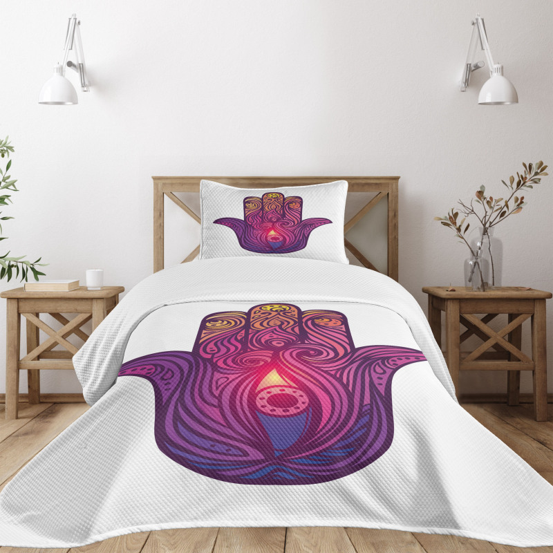 Vivid Floral Aura Energy Bedspread Set