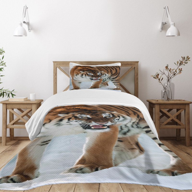 Siberian Predator Feline Bedspread Set