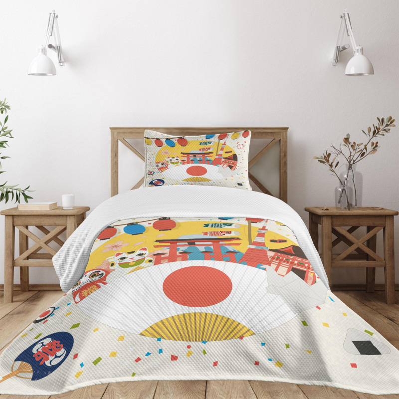 Japanese Kawai Pattern Bedspread Set