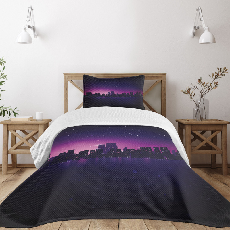 City Skyline Urban Life Bedspread Set