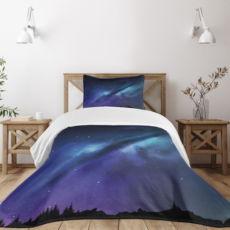 Milky Way Cosmos Inspired Bedspread Set