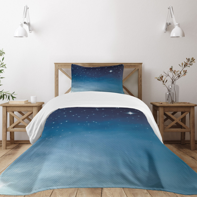 Ombre Sky Universe Cosmos Bedspread Set