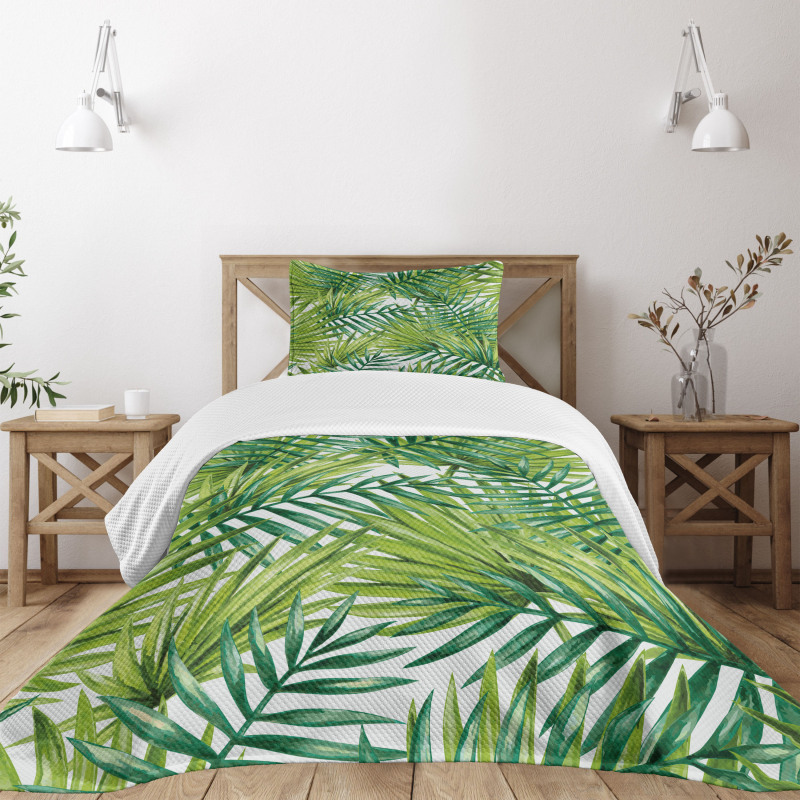 Colorful Illustration Natural Bedspread Set