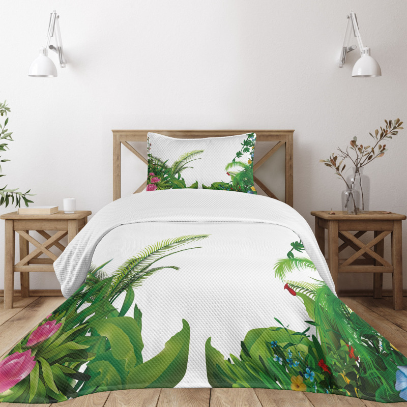 Tropical Plants Exotic Bedspread Set