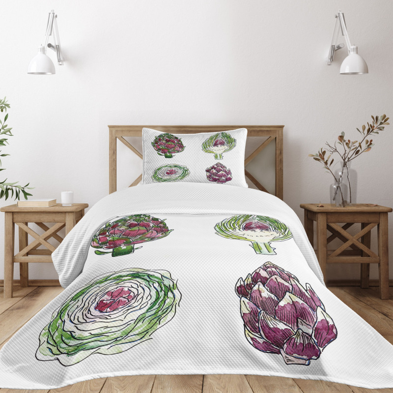 Vegetables Diet Food Bedspread Set