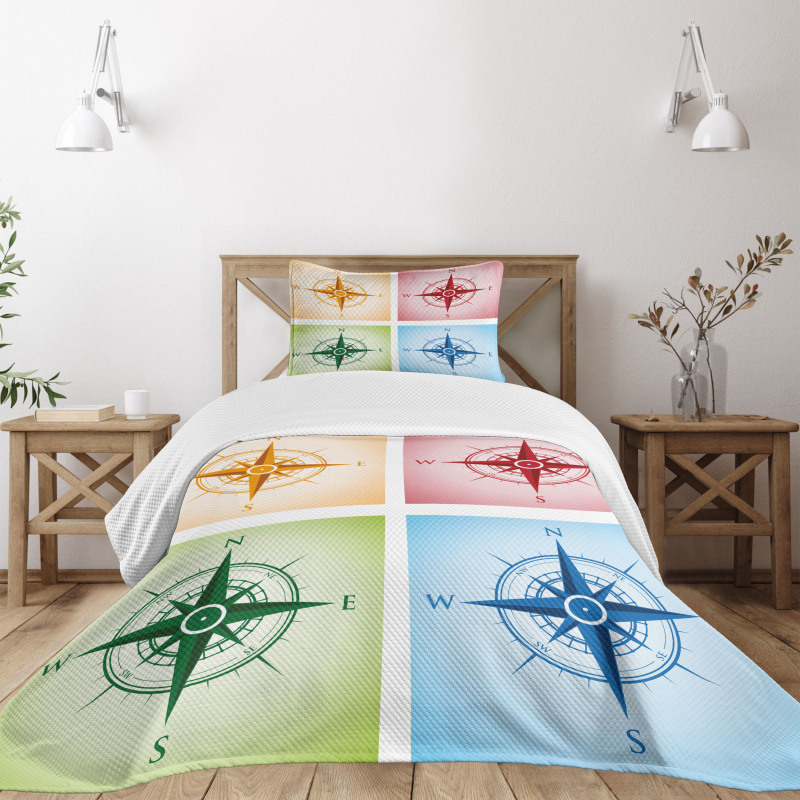 Colorful Windroses Bedspread Set