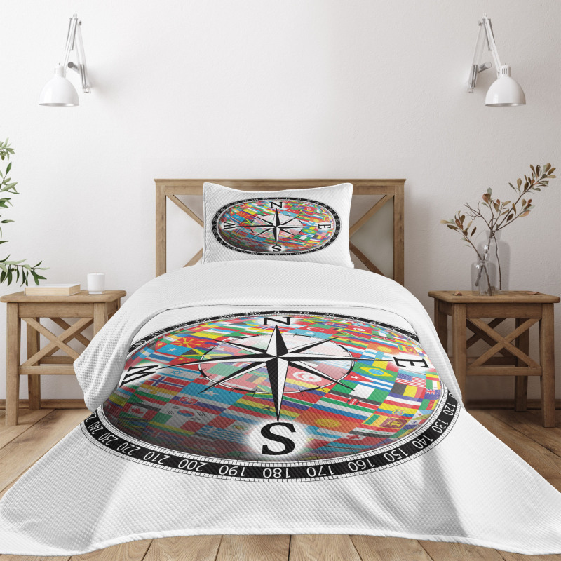 Flags of Globe Unity Bedspread Set