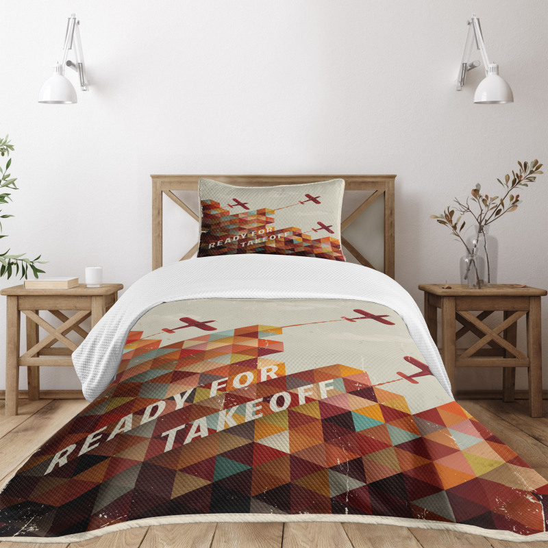 Geometric Aged Bedspread Set