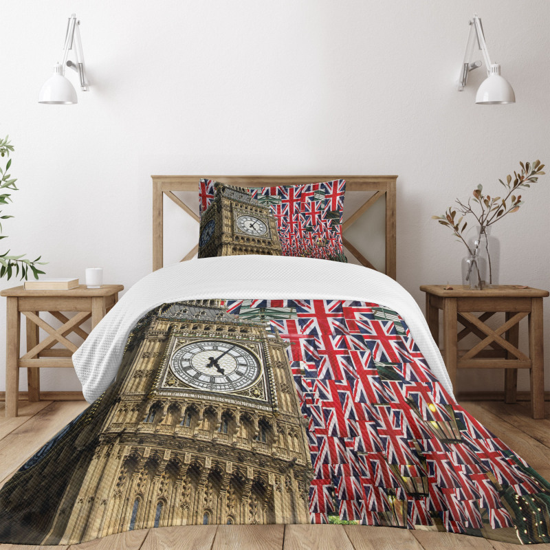 UK Flags Bedspread Set