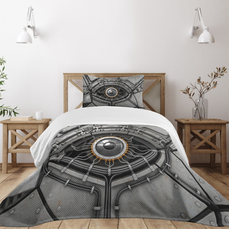 Robot Eye Wires Technology Bedspread Set