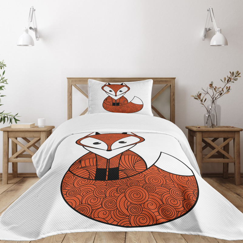 Cartoon Spiral Patterns Bedspread Set