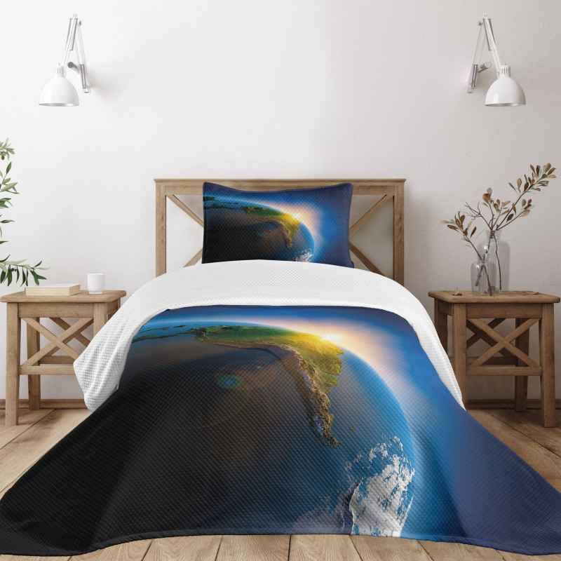 South America Continent Bedspread Set