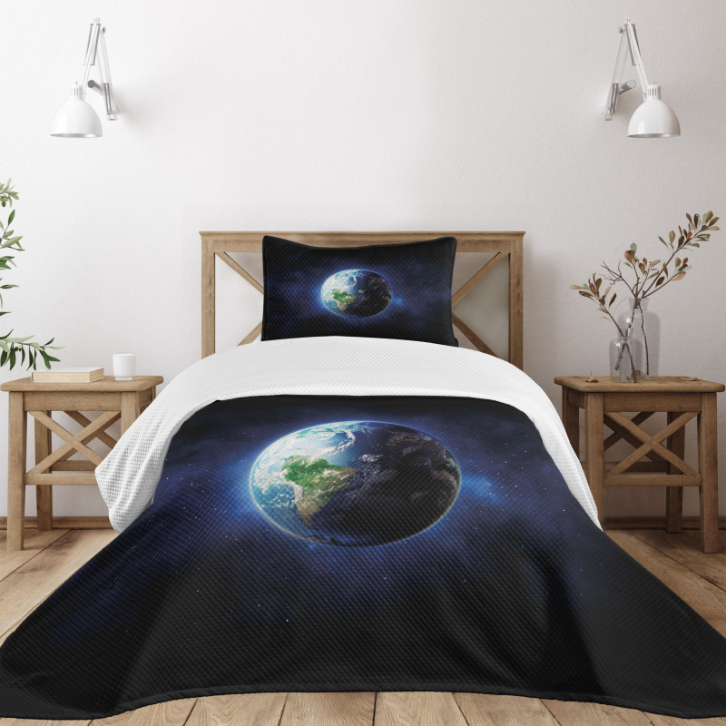 Calm Starry Outer Space Bedspread Set