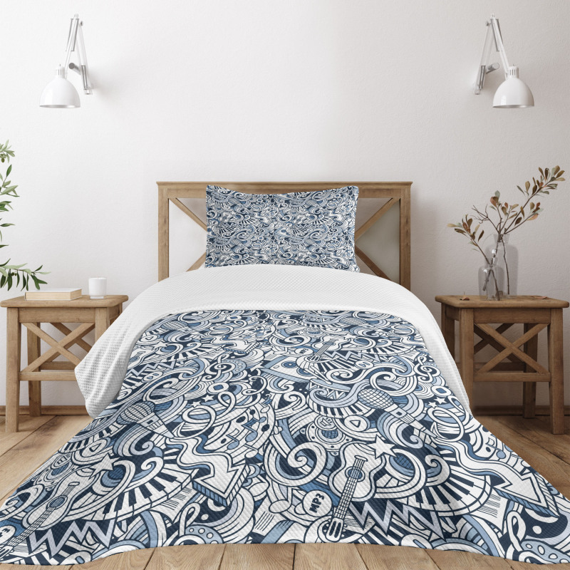 Music Doodle Art Bedspread Set