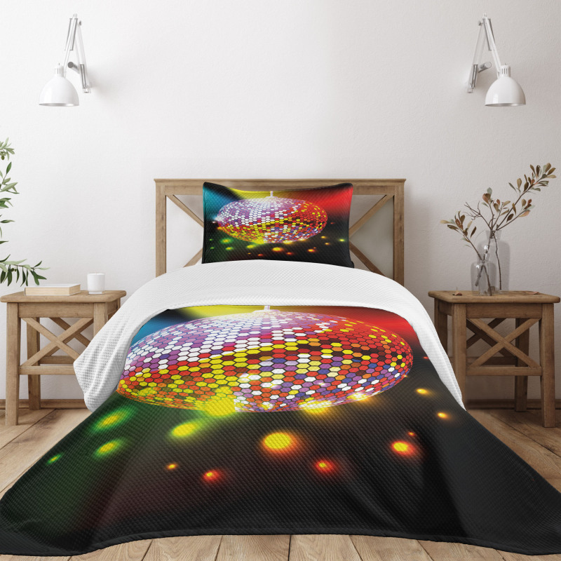 Vivid Disco Ball Bedspread Set