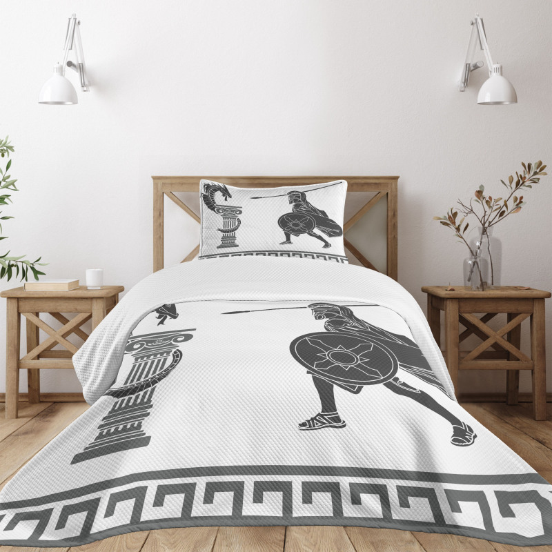 Hero and Dragon Myth Bedspread Set