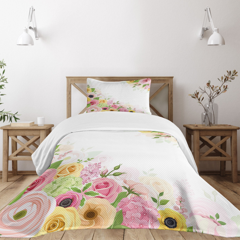 Ranunculus Hydrangea Bedspread Set