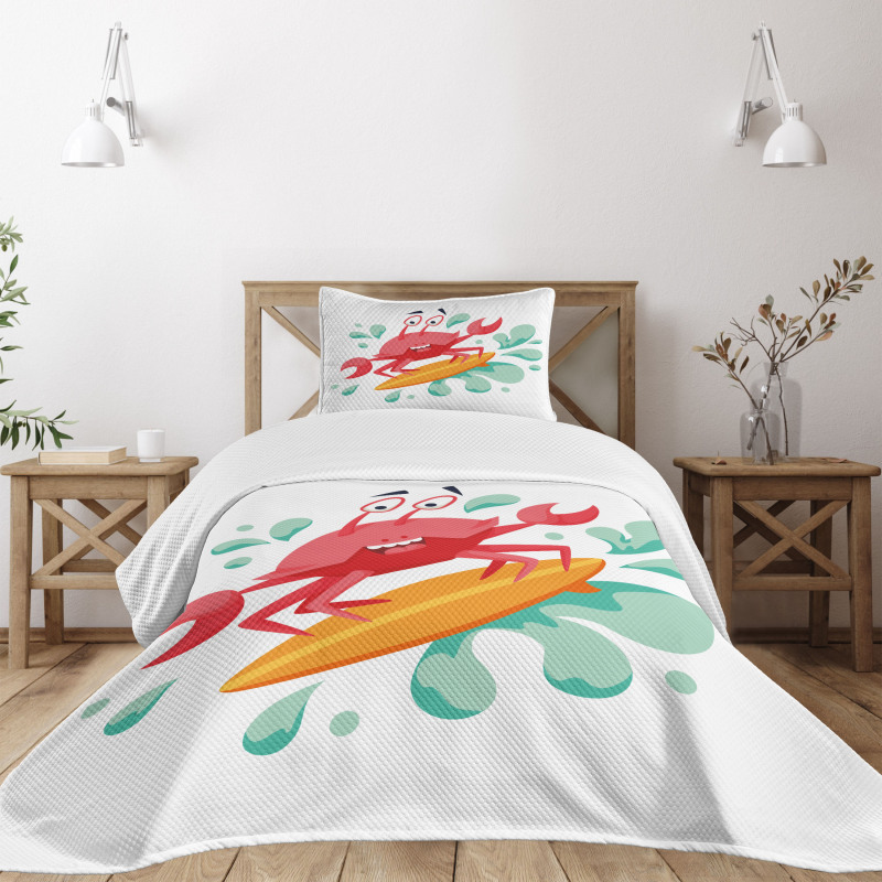 Caricature Crab Bedspread Set